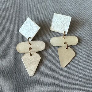 Pierced White Shell Earrings